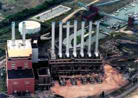 Aerial Image Detroit Edison
	   Conner Creek (Seven Sisters) Implosion 1
