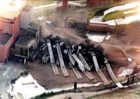 Aerial Image Detroit Edison
	   Conner Creek (Seven Sisters) Implosion 7 Rubble