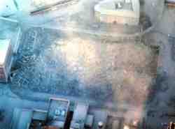 Aerial JL Hudson's Demolition - Implosion Rubble