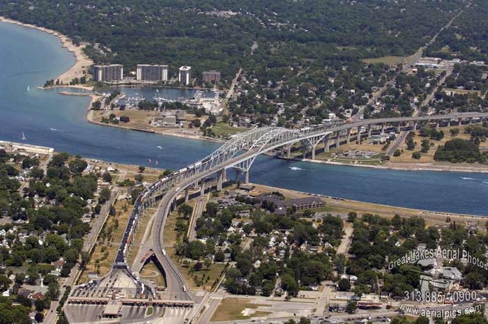 Blue Water Bridge, Connecting  Interstate 69 & I-94 Port Huron, Michigan to Highway 402 Sarnia, Canada