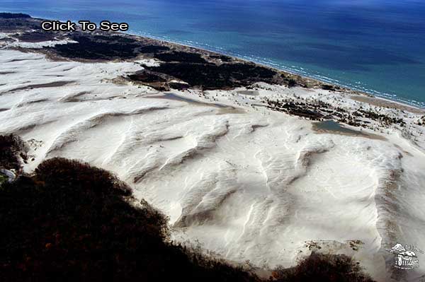 Sleeping Bear Sand Dunes, Lake Michigan. Click To See
