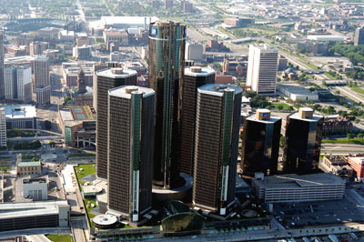 Buildings around Detroit